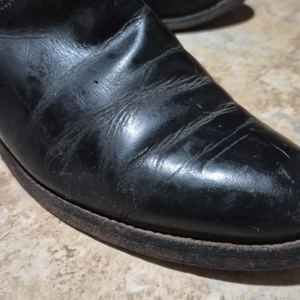 Justin Black Western Cowboy Boots Leather L3703 USA Woman's 6B
